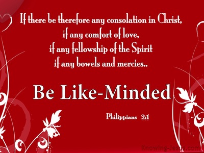 Philippians 2:1 Be Likeminded (red)